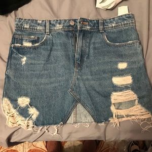 Denim skirt from Zara